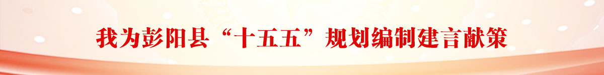 我为彭阳县“十五五”规划编制建言献策